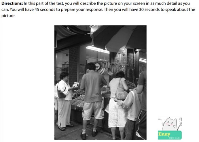 Đề thi mẫu TOEIC Speaking