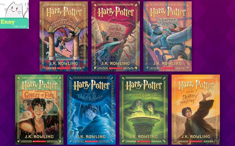 Bìa sách Harry Potter bản tiếng Anh