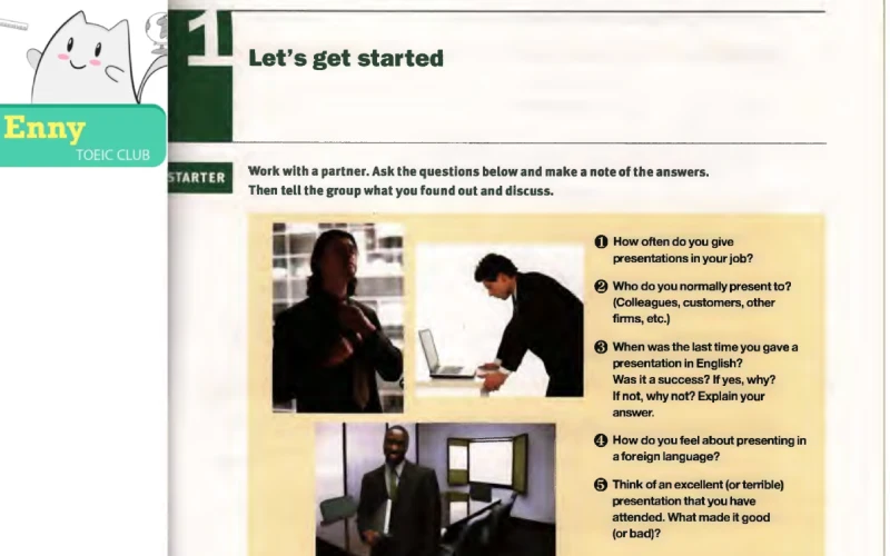 Nội dung sách English for Presentations